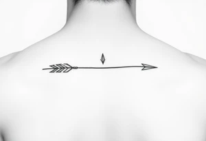 Tiny thin fine line arrow tattoo idea