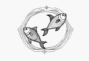 Small pisces tattoo idea