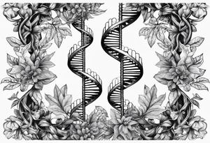 DNA helix made from root.
add leaf tattoo idea
