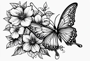 Floral lace butterfly survivor shoulder tattoo half sleeve tattoo idea
