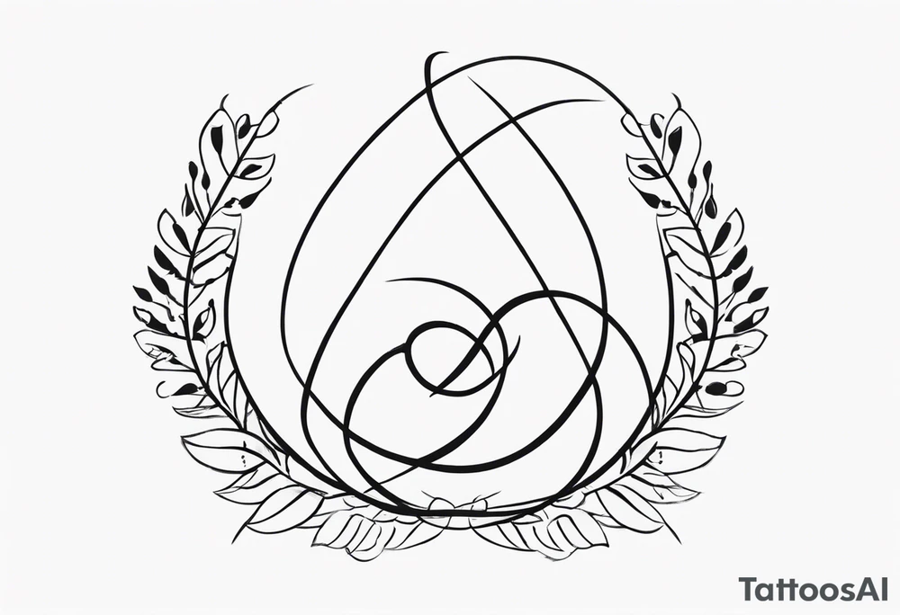 minimalist symbol for love, freedom, strength and survival tattoo idea