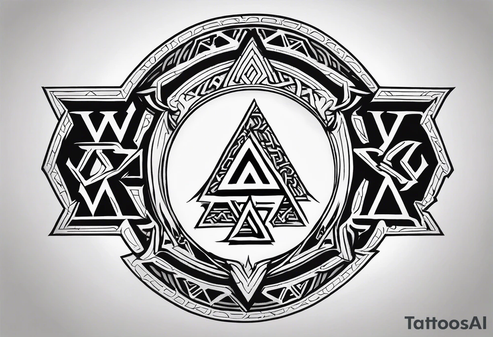 Valhalla berserker round shield axe
Valknut tattoo idea