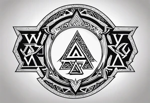 Valhalla berserker round shield axe
Valknut tattoo idea