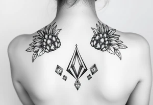 pineapple crowns diamonds vagina tattoo idea