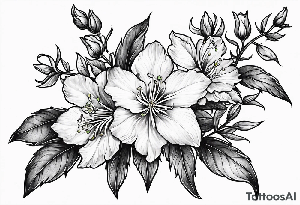 larkspur flower tattoo idea