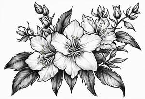 larkspur flower tattoo idea
