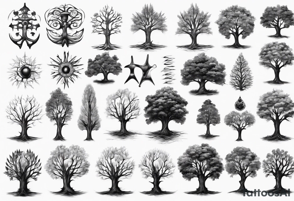 tree from sniper bullet tattoo idea
