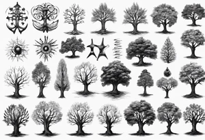 tree from sniper bullet tattoo idea
