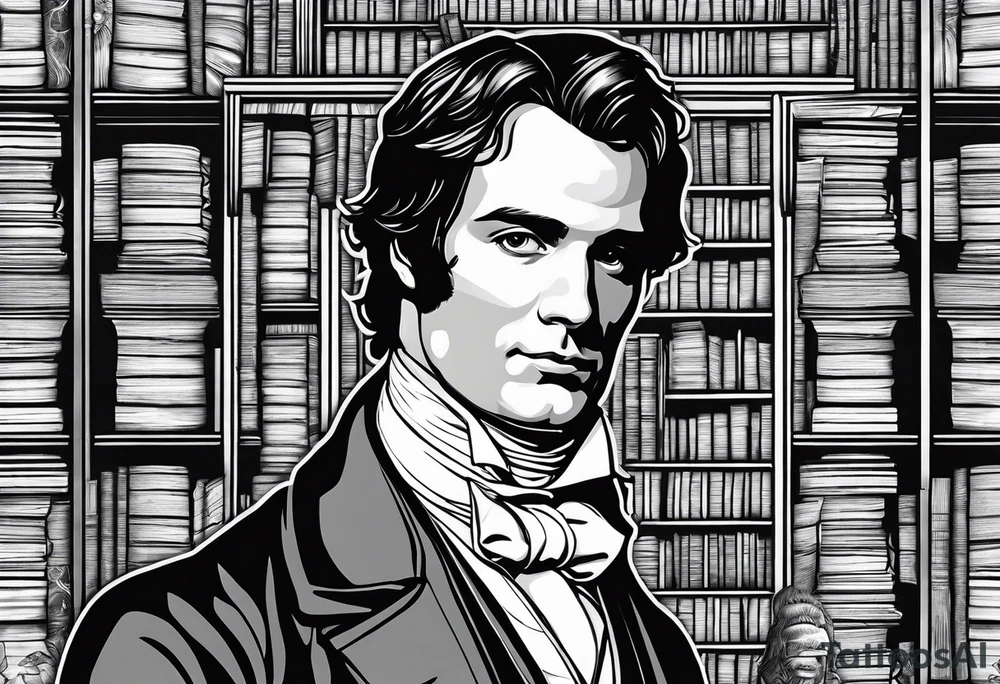 Mr. Darcy, book stacks tattoo idea
