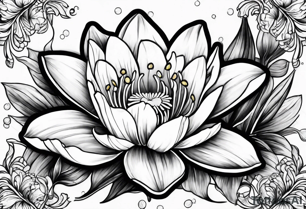 Daffodil and water Lilly tattoo idea