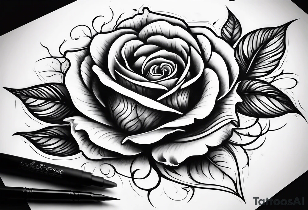 Dead rose tattoo idea