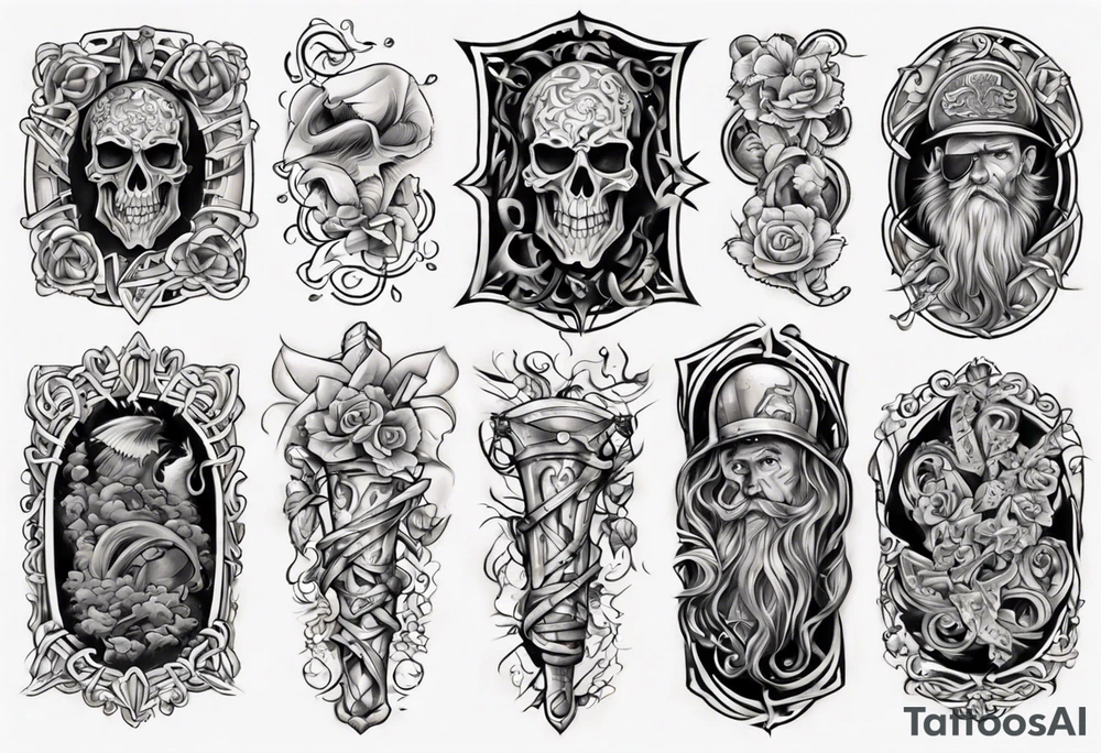 full arm sleeve irish tattoo tattoo idea
