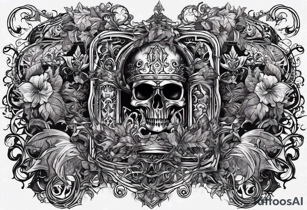 i want a text tattoo that says sang-froid and sanguine, with only one sang with minimal visual effects that are gothic, nihilistic and stoic tattoo idea