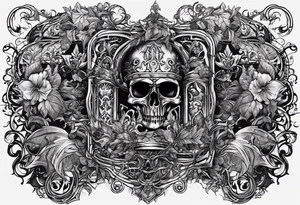 i want a text tattoo that says sang-froid and sanguine, with only one sang with minimal visual effects that are gothic, nihilistic and stoic tattoo idea
