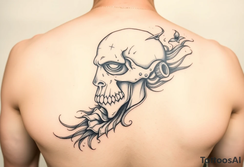 Face shot for platos leg sleeve tattoo idea