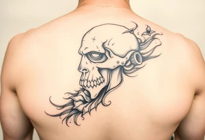 Face shot for platos leg sleeve tattoo idea