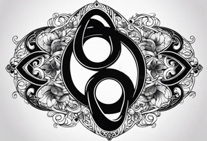 infinity symbol mixed with ying yang symbol tattoo idea