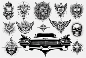 1960 cadillac tattoo idea