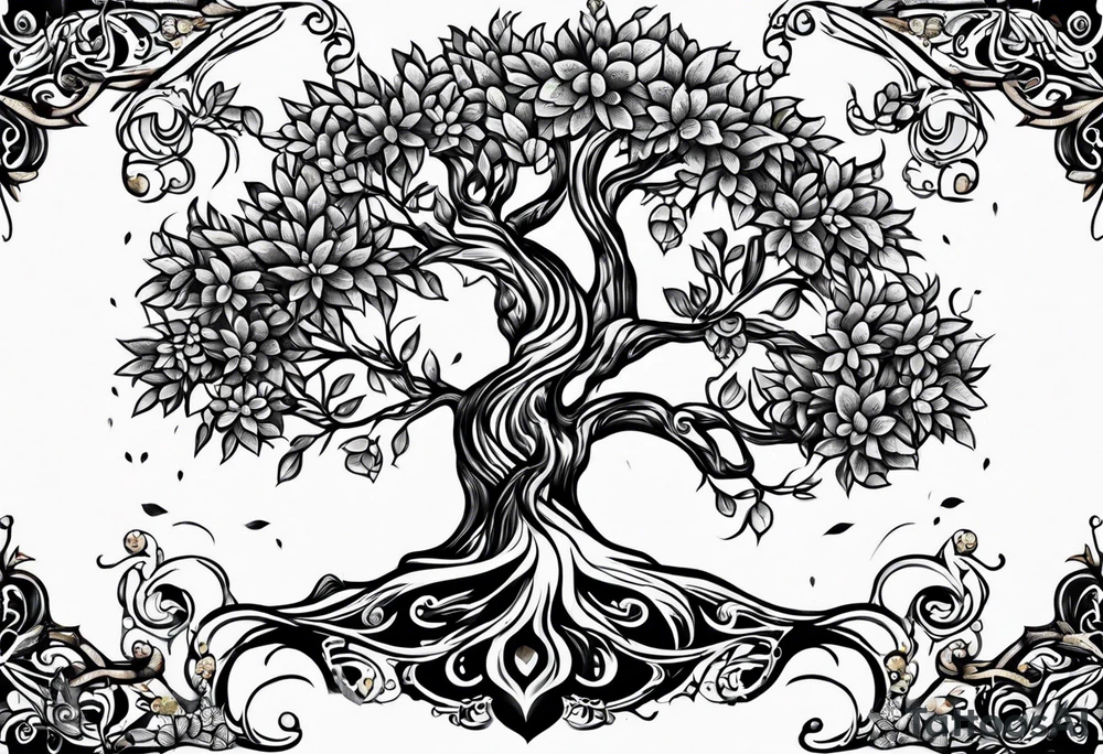 tiny tree of life tattoo idea