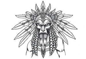 Enlil anunnaki god with his name above tattoo idea