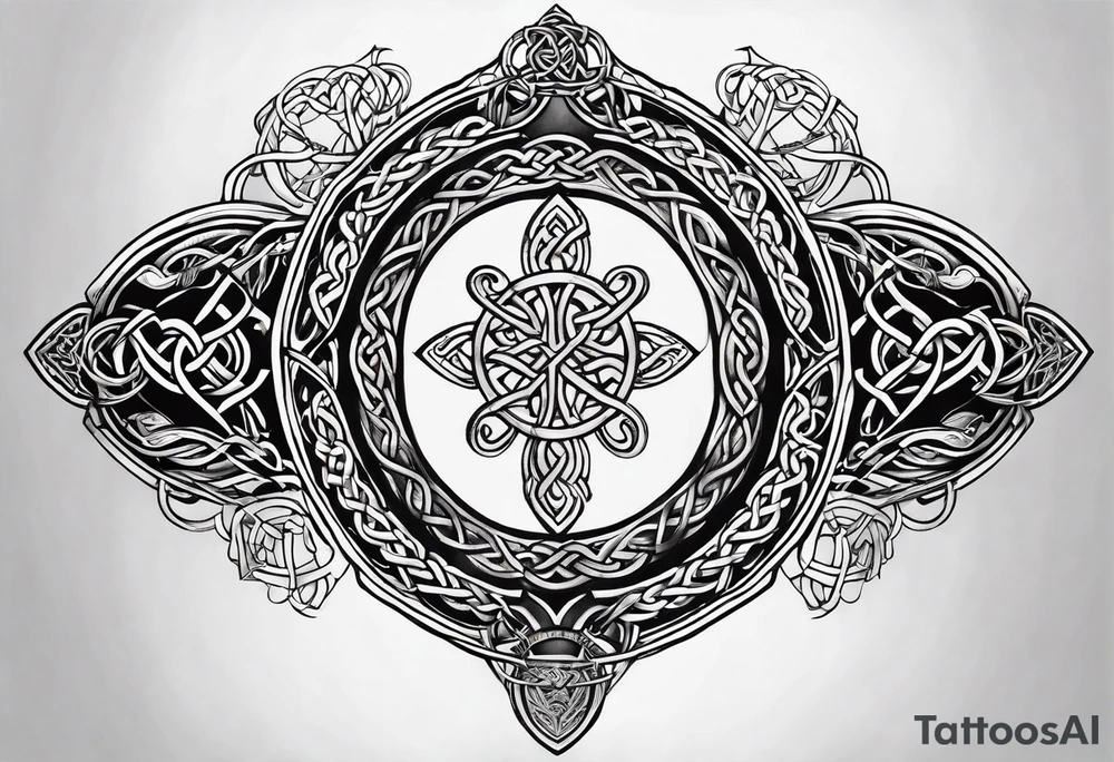 celtic sternum tattoo tattoo idea