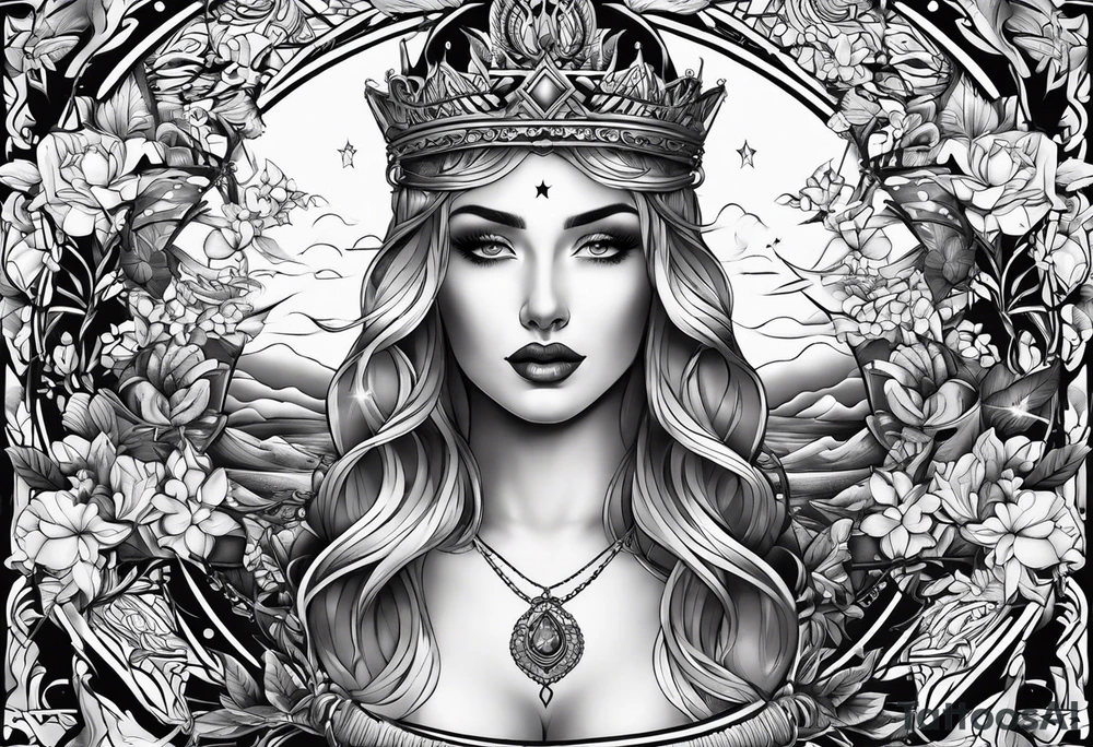 chest tattoo outdoors tattoo idea