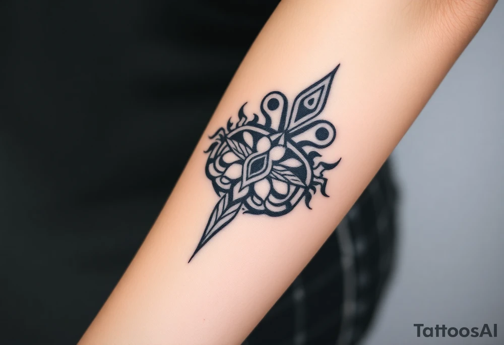 A band of scaled around the arm tattoo idea