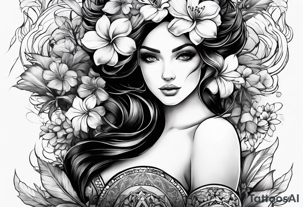 Mulher do signo de Touro, flores e livros atrás para tatuar no antebraço tattoo idea