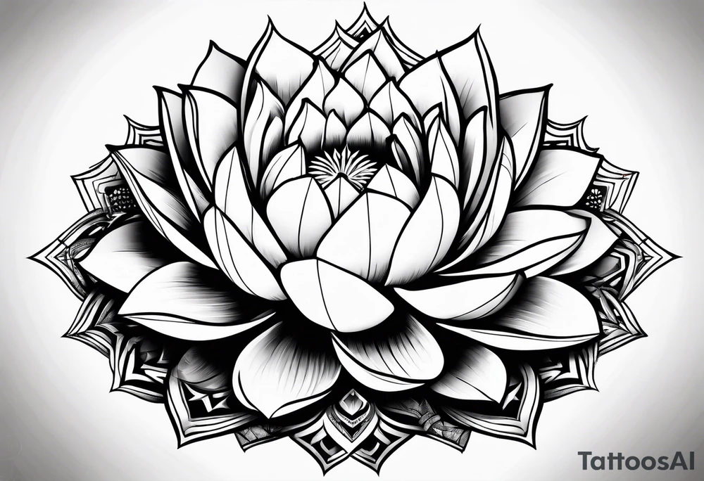 Lotus agave tattoo idea