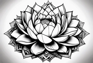 Lotus agave tattoo idea