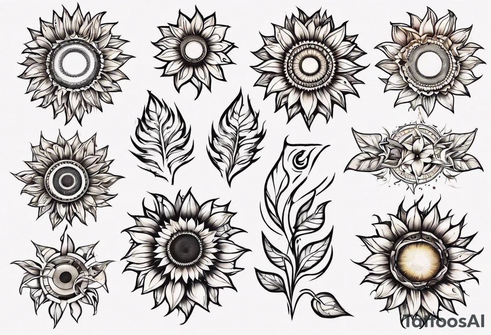 Sunflower tattoo idea