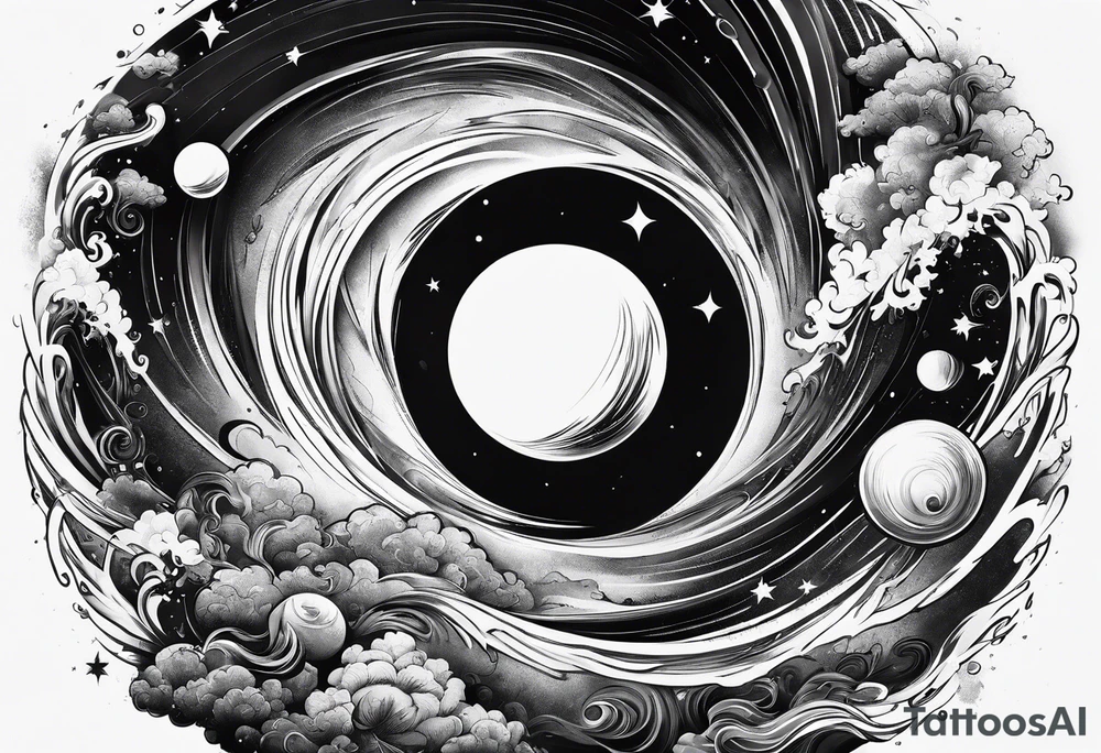 A black hole tattoo idea