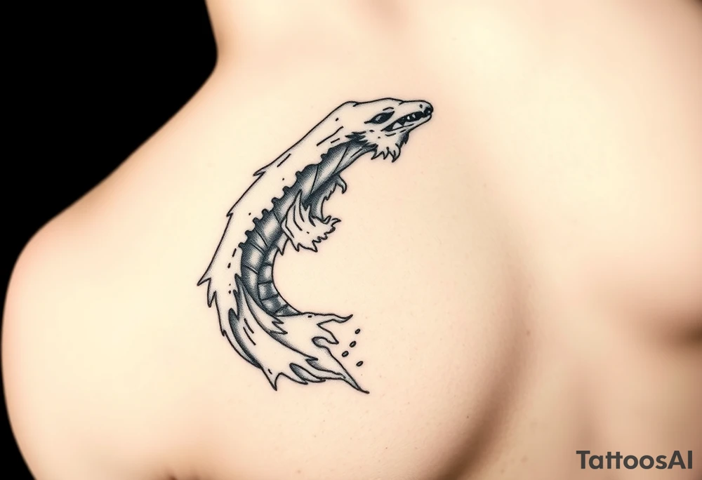 Sea levitation curving up from my elbow to my bicep and unto my chest. tattoo idea