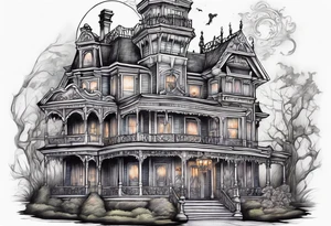 disney haunted mansion tattoo idea