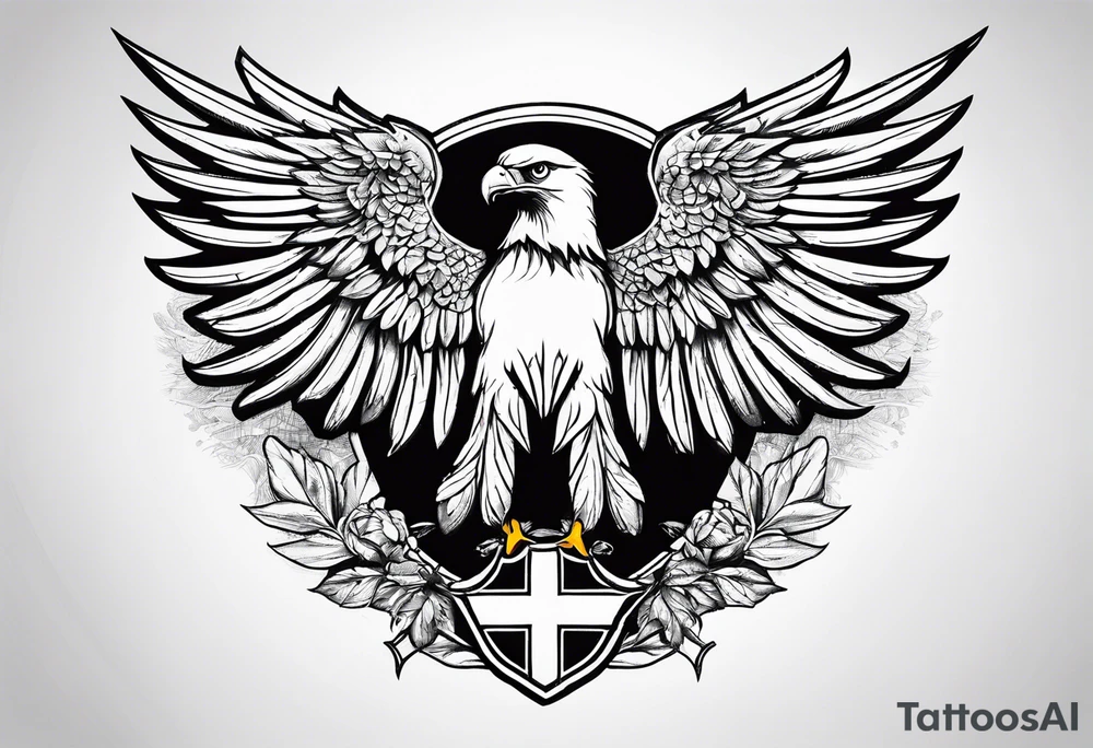 deutschland adler fahne heimatliebe burg tattoo idea