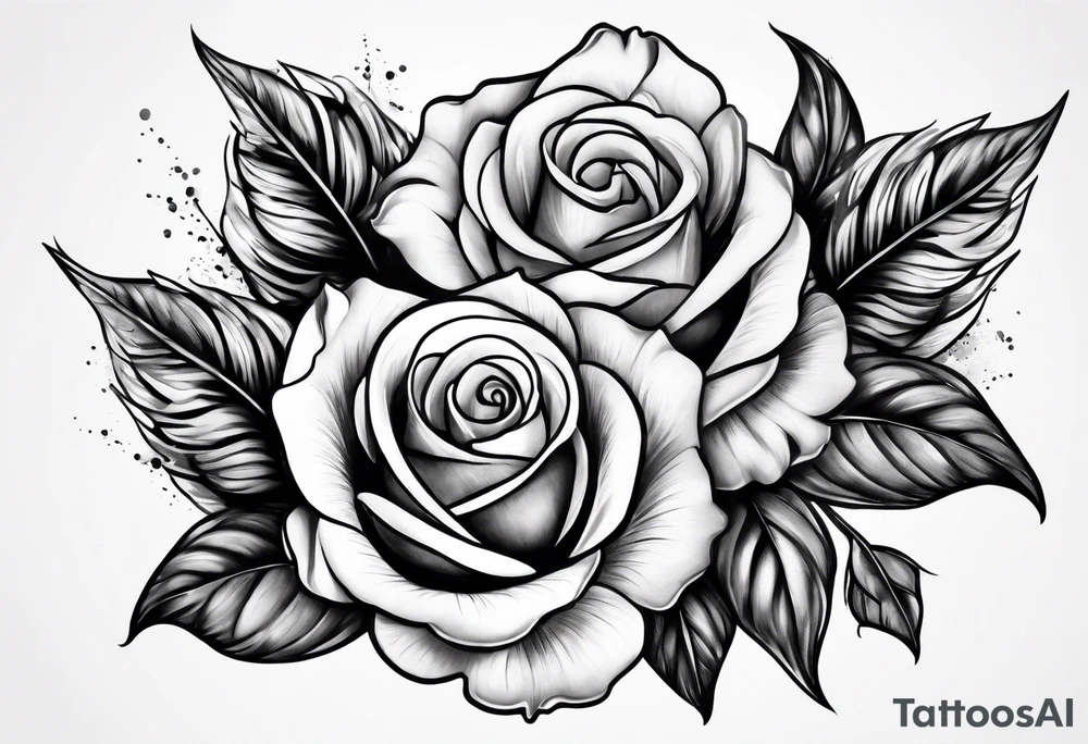 Two roses tattoo idea