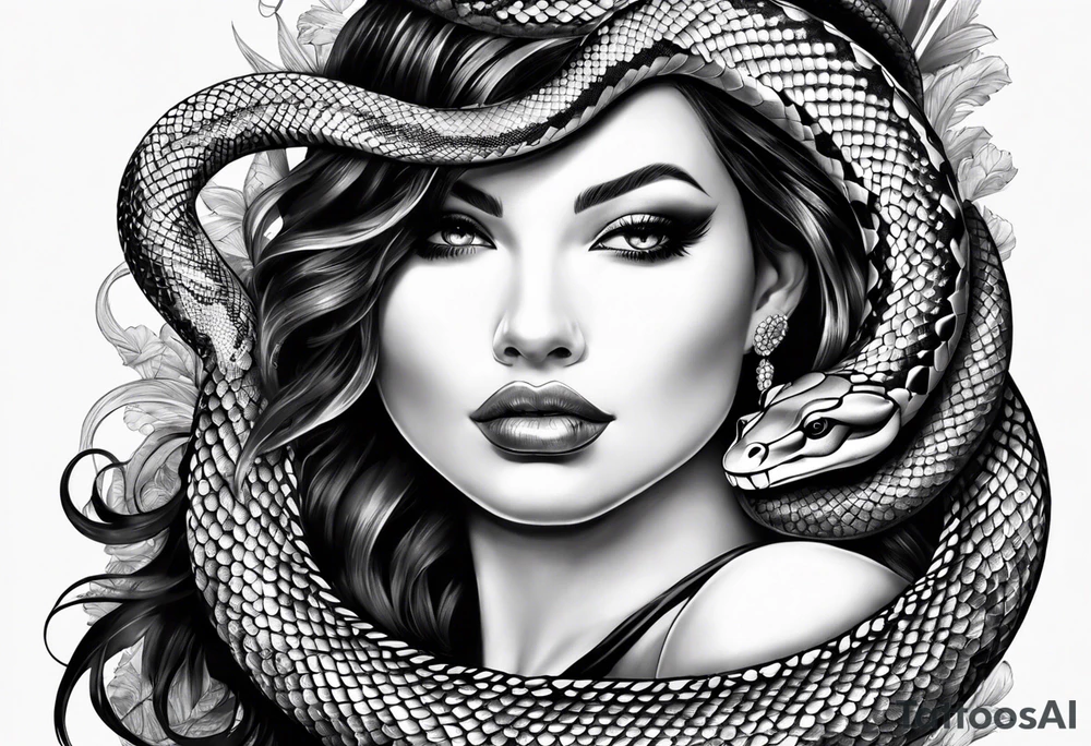 realistic snakec tattoo tattoo idea