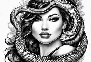 realistic snakec tattoo tattoo idea