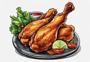 Chicken wing but the food kind tattoo idea