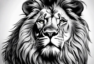 lion with mane tattoo idea