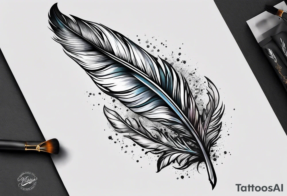 Feather small tattoo idea