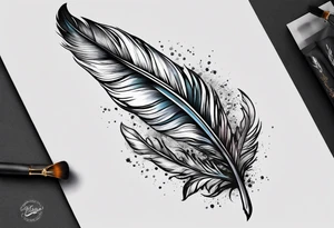 Feather small tattoo idea