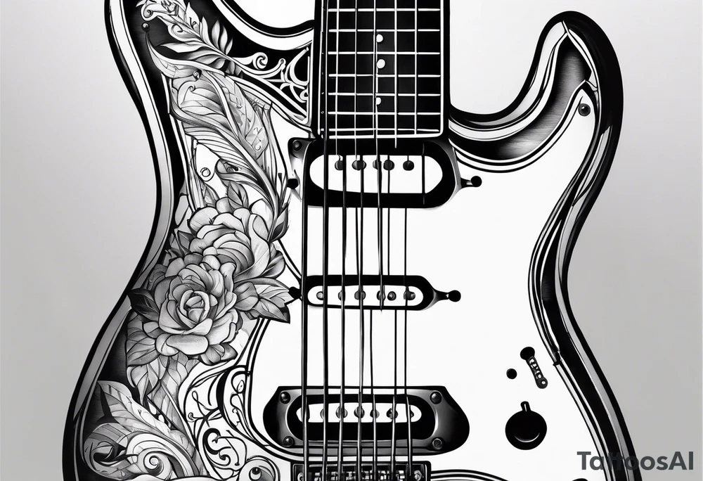 electric guitar tattoo idea