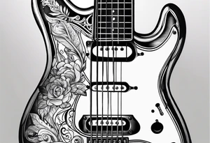 electric guitar tattoo idea