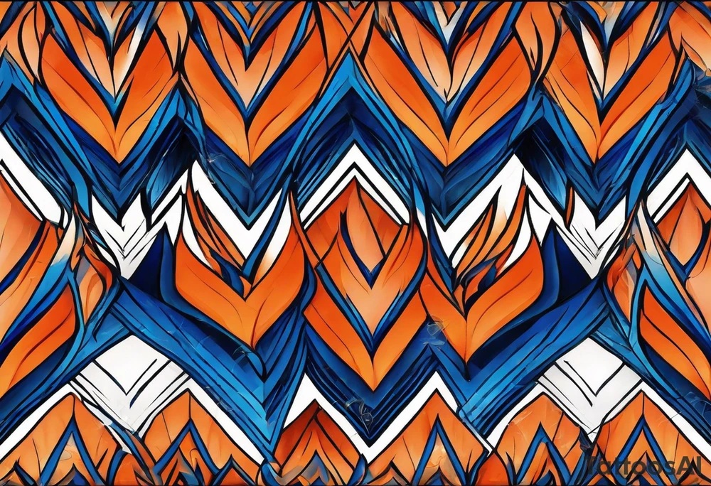 Blue and orange flame that has a half square thin line border. Twin flame symbol. Make it as small as possible. tattoo idea