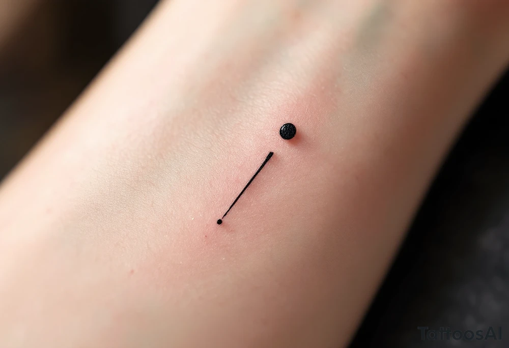 A single comma with a dot above it tattoo idea