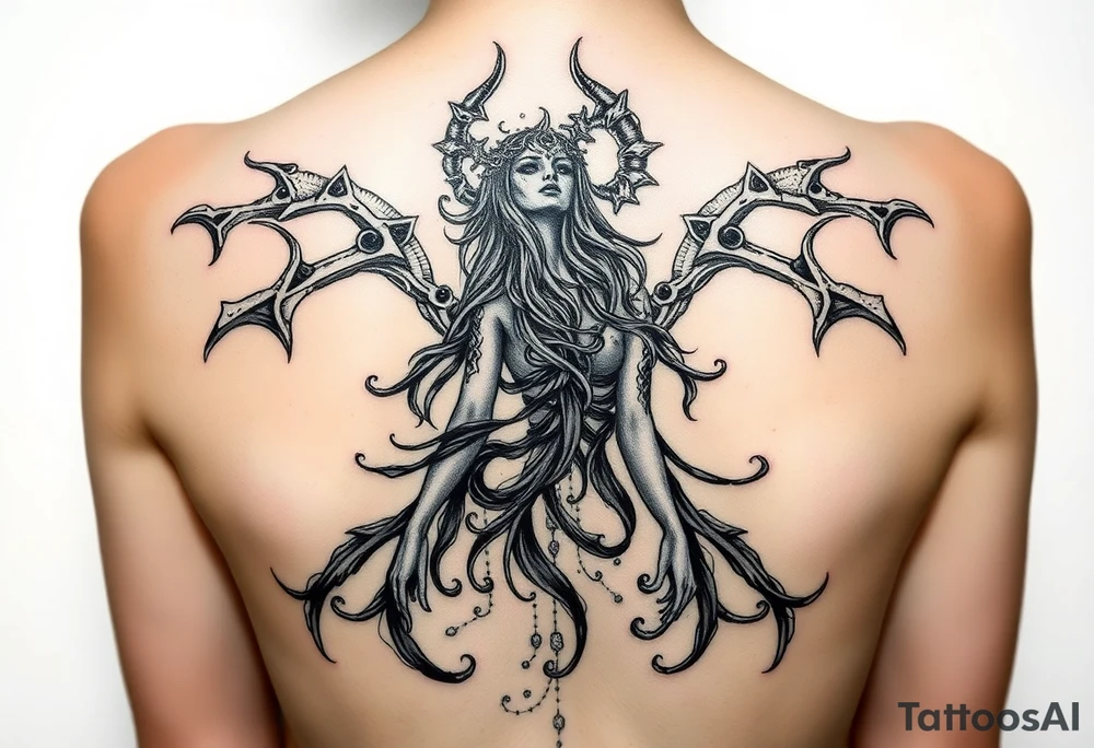 Eris goddess of chaos dark demented tattoo idea