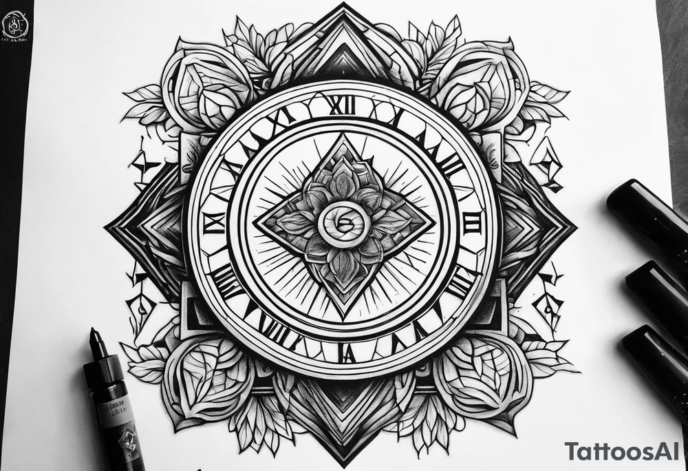 symbol of balance and temperance tattoo idea