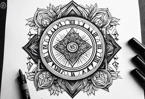 symbol of balance and temperance tattoo idea