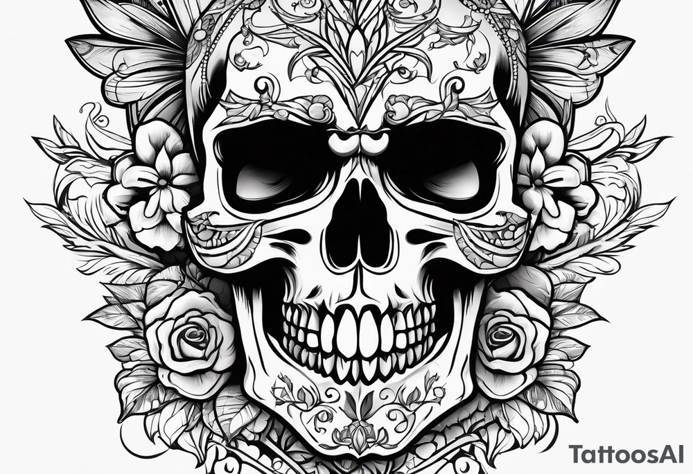 Skull tattoo idea